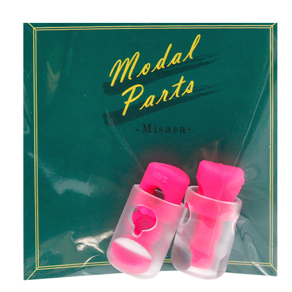 Handicraft parts "Silicon cord stopper 2 pieces Pink MP-7612" Misasa