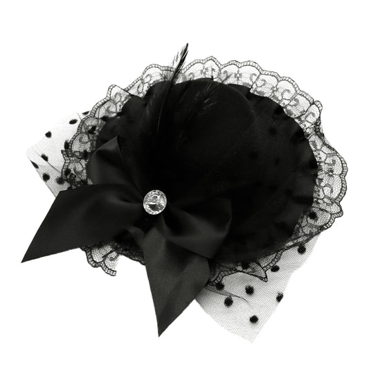 إكسسوارات ``قبعة صغيرة مع بروش أسود MH2401"