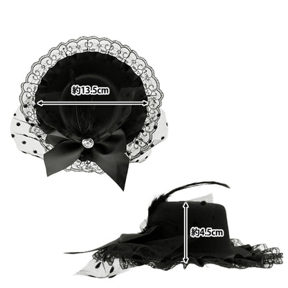 إكسسوارات ``قبعة صغيرة مع بروش أسود MH2401"