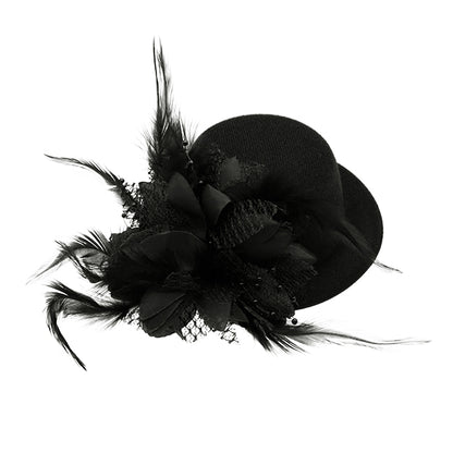 配件“带羽毛装饰的迷你帽子黑色MH2405"