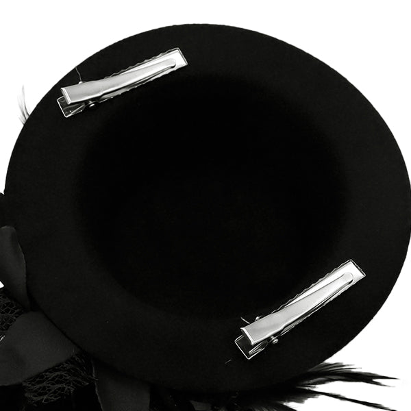 配件“带羽毛装饰的迷你帽子黑色MH2405"