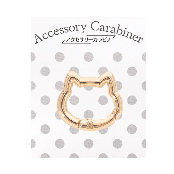 手芸金具 『アクセサリーカラビナ 猫型 約22×25mm ゴールド ACY1-GL
