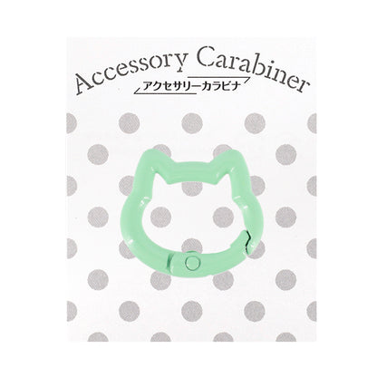 Bastel-Hardware „Zubehör Karabiner Katzenform ca. 22 x 25 mm Grün ACY1-GR"