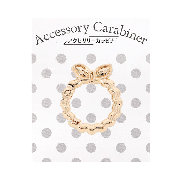 Bastel-Hardware „Zubehör Karabiner“ FarbbandKranz ca. 29×25mm Gold ACY4-GL"