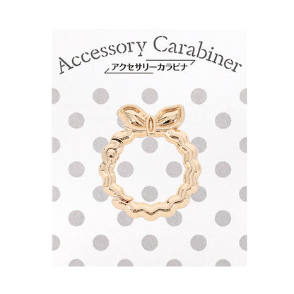 Bastel-Hardware „Zubehör Karabiner“ FarbbandKranz ca. 29×25mm Gold ACY4-GL"