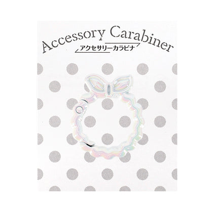 Bastel-Hardware „Zubehör Karabiner“ FarbbandKranz ca. 29 x 25 mm Weiß ACY4-WH"