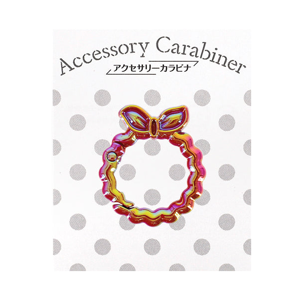 Bastel-Hardware „Zubehör Karabiner“ FarbbandKranz ca. 29×25mm Rot ACY4-RD"