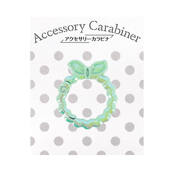 Bastel-Hardware „Zubehör Karabiner“ FarbbandKranz ca. 29 x 25 mm Grün ACY4-GR"