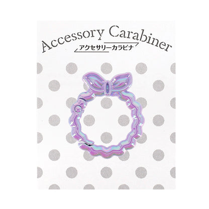 Bastel-Hardware „Zubehör Karabiner“ FarbbandKranz ca. 29×25mm Lila ACY4-PP"