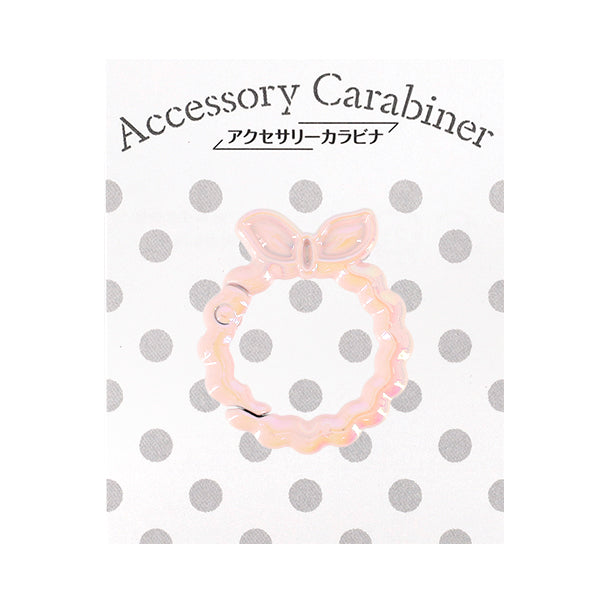 Bastel-Hardware „Zubehör Karabiner“ FarbbandKranz ca. 29 x 25 mm Hellrosa ACY4-LPK"