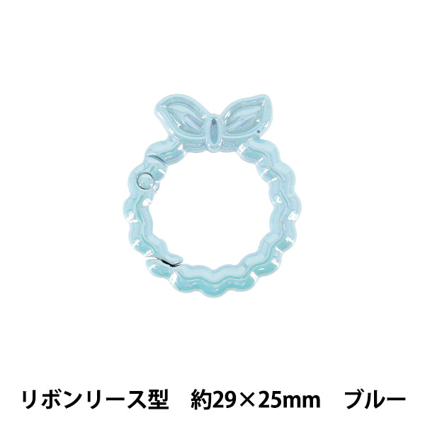Bastel-Hardware „Zubehör Karabiner“ FarbbandKranz ca. 29×25mm Blau ACY4-BL"