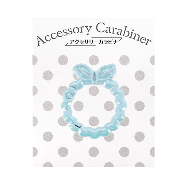 Bastel-Hardware „Zubehör Karabiner“ FarbbandKranz ca. 29×25mm Blau ACY4-BL"