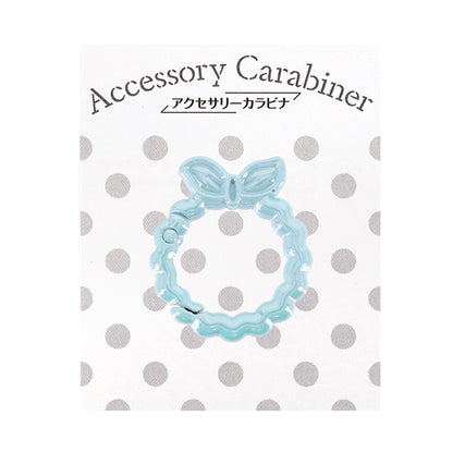 Bastel-Hardware „Zubehör Karabiner“ FarbbandKranz ca. 29×25mm Blau ACY4-BL"