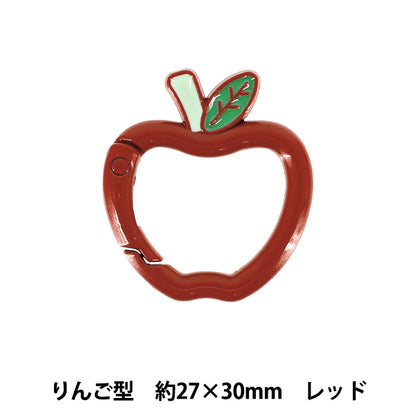 Bastelzubehör „Zubehör Karabiner Apfel ca. 27 x 30 mm rot ACY6-RD"