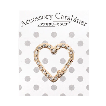Bastelbedarf „Accessoire Karabiner Strassherz ca. 25 x 26 mm Gold ACY8-GL"