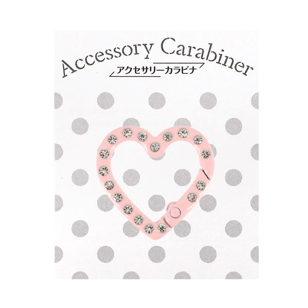 Bastelbedarf „Accessoire Karabiner Strassherz ca. 25 x 26 mm Hellrosa ACY8-LPK"