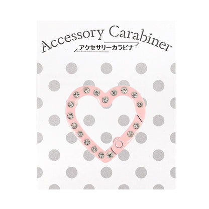 Bastelbedarf „Accessoire Karabiner Strassherz ca. 25 x 26 mm Hellrosa ACY8-LPK"