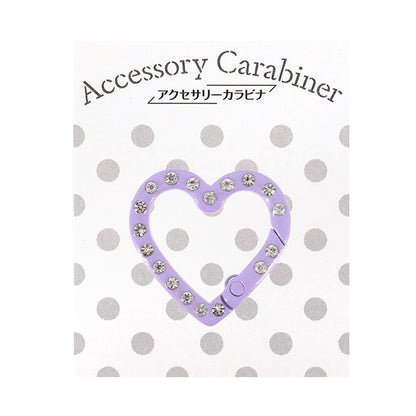 Bastelbedarf „Accessoire Karabiner Strassherz ca. 25 x 26 mm Lila ACY8-PP"