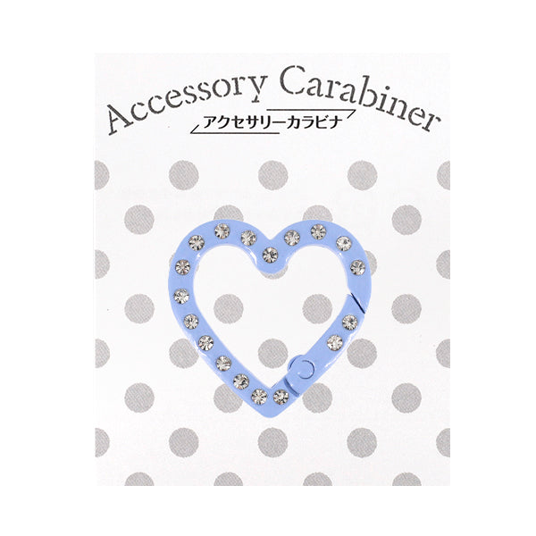 Bastelbedarf „Zubehör Karabiner Strass Herz ca. 25 x 26 mm Blau ACY8-BL"