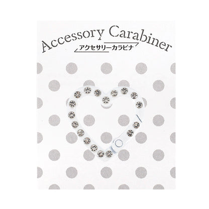 Bastelbedarf „Accessoire Karabiner Strassherz ca. 25 x 26 mm Weiß ACY8-WH"