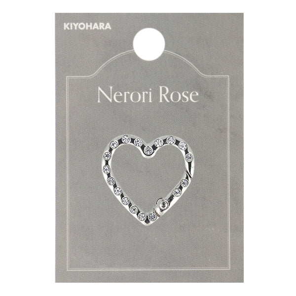 Matériel d'artisanat "Stone scintillant Stone Carabiner Heart Silver NR-14" KIYOHARA