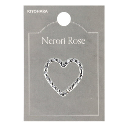 Matériel d'artisanat "Stone scintillant Stone Carabiner Heart Silver NR-14" KIYOHARA