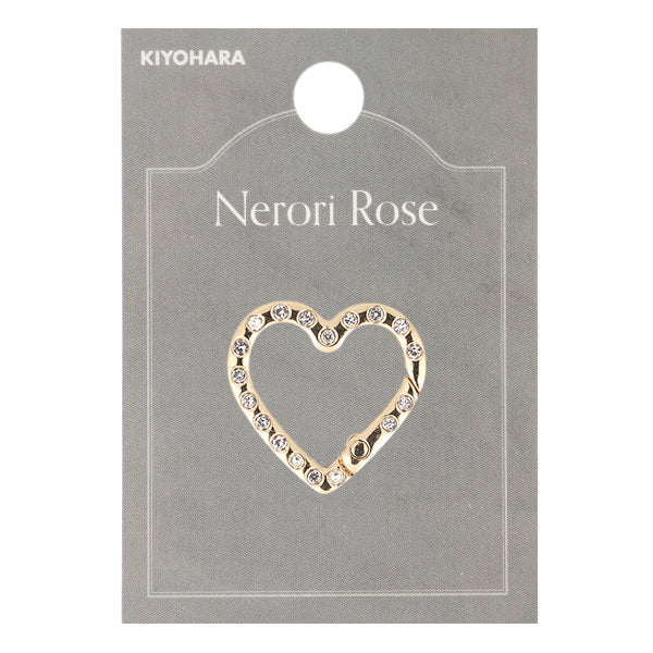 手芸金具 『キラキラストーン カラビナ ハート ゴールド NR-14』 KIYOHARA 清原