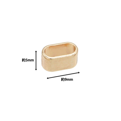 手芸金具 『コードアジャスター 6mm ゴールド 2個入り HMC-06』 KIYOHARA 清原