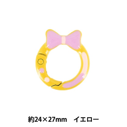 手芸金具 『カラビナ イエロー TKB-56』