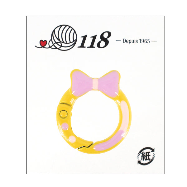 手芸金具 『カラビナ イエロー TKB-56』