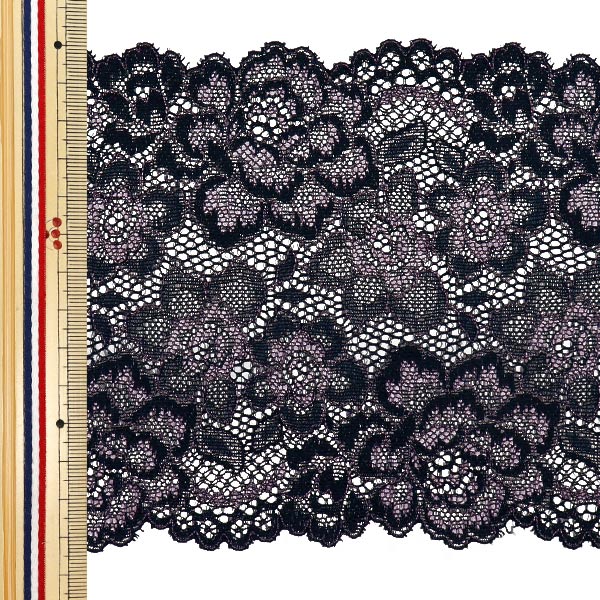 [Quantité à partir de 5] RaceRubanTape "Stretch Lace 2025 Largeur environ 13,5 cm noir x violet sly061-bk / p"
