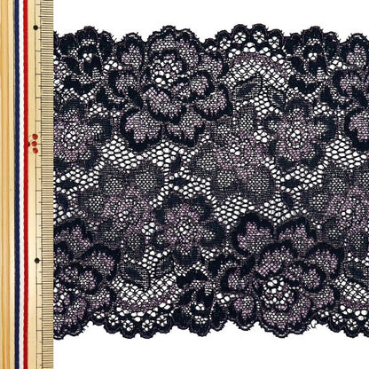 [Quantité à partir de 5] RaceRubanTape "Stretch Lace 2025 Largeur environ 13,5 cm noir x violet sly061-bk / p"