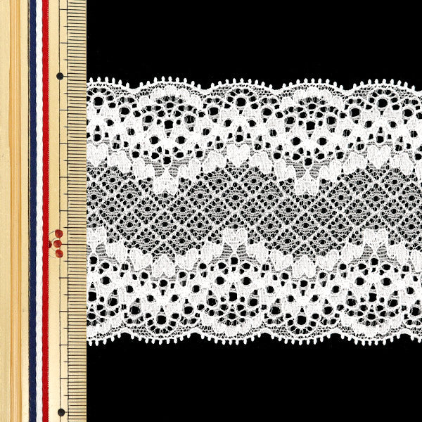 [5부터 시작하는 수량] 레이스리본테이프 "스트레치 레이스 2025 너비는 SLP417-OF에서 약 8cm입니다"