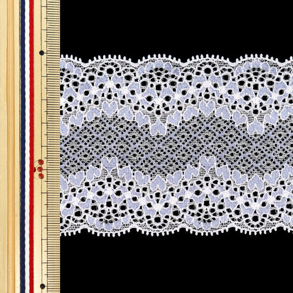 [5부터 시작하는 수량] 레이스리본테이프 "스트레치 레이스 2025 너비 약 8cm 퍼플 SLP417-PU"