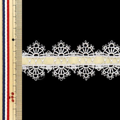 [Quantità a partire da 5] razza chimica `` chimicaNastroPizzo ca. Avorio largo 3,5 cm FR2404"