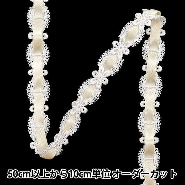 [Quantity starting from 5] Chemical Race ``ChemicalRibbonLace Approx. 1.5cm wide Ivory FR2405"
