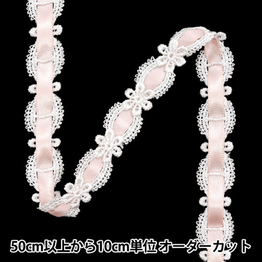 [Количество, начиная с 5] химическая раса `` ХимическийЛентаКружев ок. 1,5 см в ширину розовый FR2405"