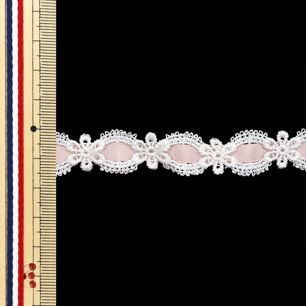 [الكمية تبدأ من 5] سباق كيميائي `` الكيميائيالشريطالدانتيل تقريبا. سعة 1.5 سم دخان وردي FR2405"