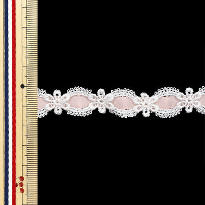 [الكمية تبدأ من 5] سباق كيميائي `` الكيميائيالشريطالدانتيل تقريبا. سعة 1.5 سم دخان وردي FR2405"