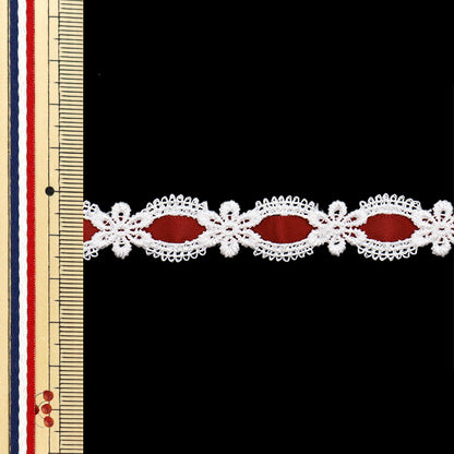 [Quantité à partir de 5] Race chimique `` chimiqueRubanDentelle d'env. Vin de 1,5 cm de large FR2405"