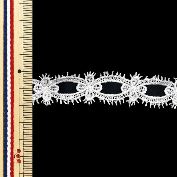 [Quantité à partir de 5] Race chimique `` chimiqueRubanDentelle d'env. 2 cm de large noir FR2406"