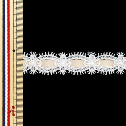 [Cantidad a partir de 5] Raza química `` QuímicaCintaEncaje aprox. Marfil de 2 cm de ancho FR2406"