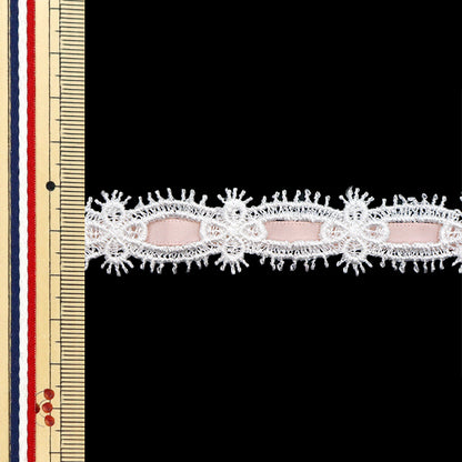 [5부터 시작하는 수량] 화학 경주``화학 물질리본레이스 약. 2cm 너비의 훈제 핑크 FR2406"