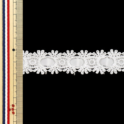 [الكمية تبدأ من 5] سباق كيميائي `` الكيميائيالشريطالدانتيل تقريبا. 2 سم أبيض واسع FR2407"