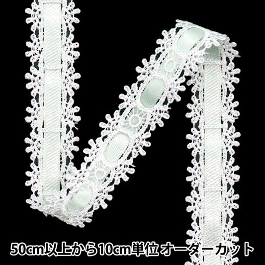 [Cantidad a partir de 5] Raza química `` QuímicaCintaEncaje aprox. Menta de 2 cm de ancho FR2407"