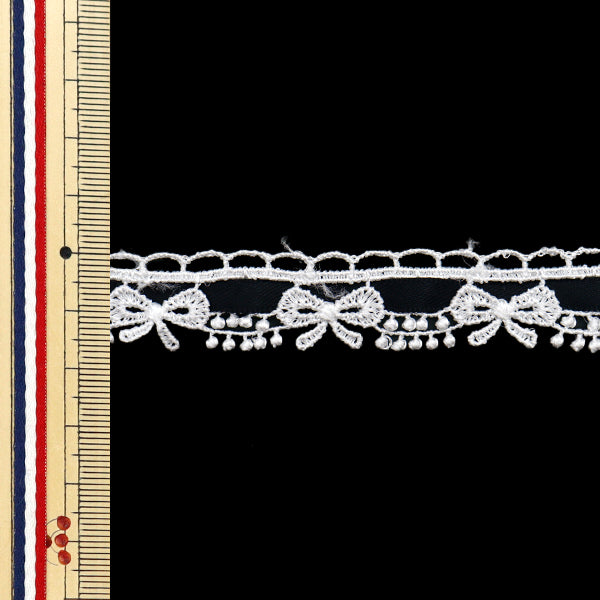 【数量5から】 ケミカルレース 『ケミカルリボンレース 約1.5cm幅 ブラック FR2408』