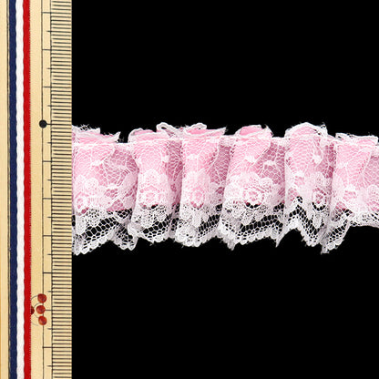 [Количество, начиная с 5] излишествЛентаЛента "ЛентаОбуритое кружево ок. 3,5 см в ширину, светло -розовый FR2413"