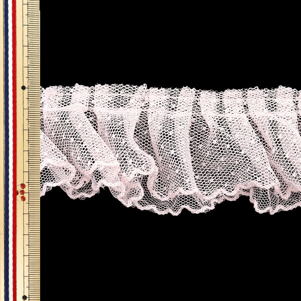 [5부터 시작하는 수량] 프릴리본 "Tuudot Ruffles, 약 5cm 너비, 밝은 분홍색, FR2417"