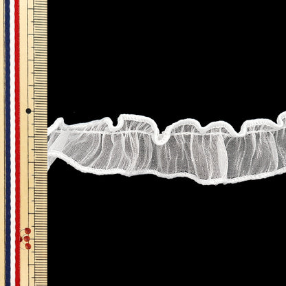 [Количество, начиная с 5] излишествЛента "Храмовая органди фарриль белый fr2420"