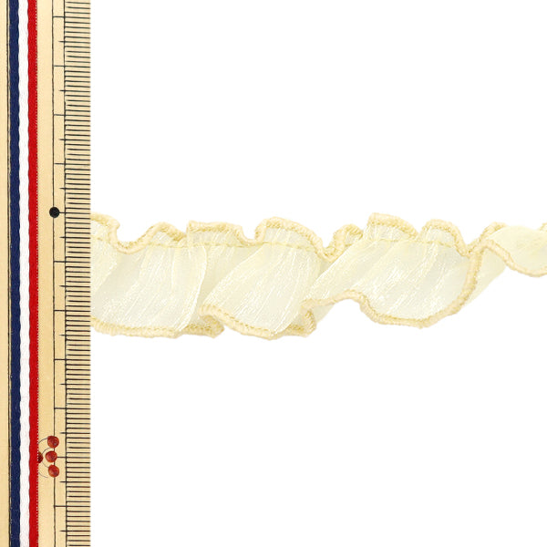 [Количество, начиная с 5] излишествЛента "Храмовая органди из -за желтого fr2420"
